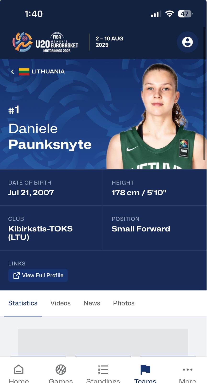 Lithuanian National Team Player Daniele Paunksnyte Commits to Boston College in the Prestigious ACC Conference