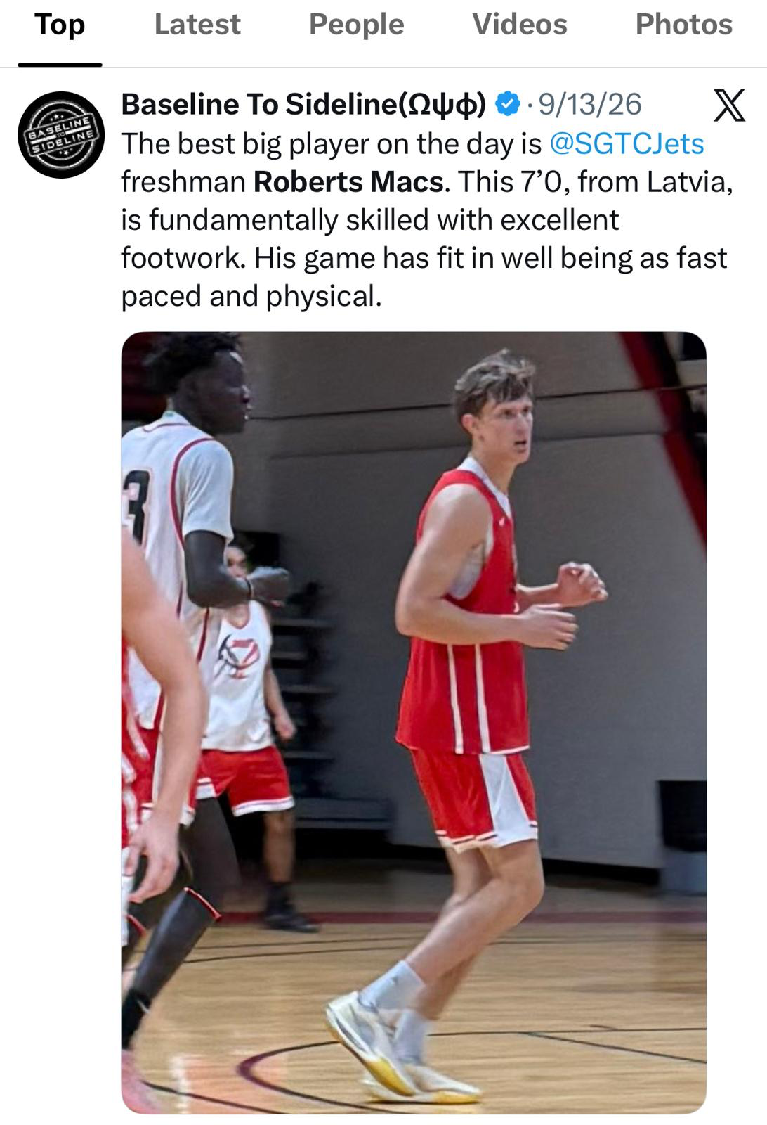 Roberts Macs freshmen from South Georgia Tech on his way to Division One NCAA